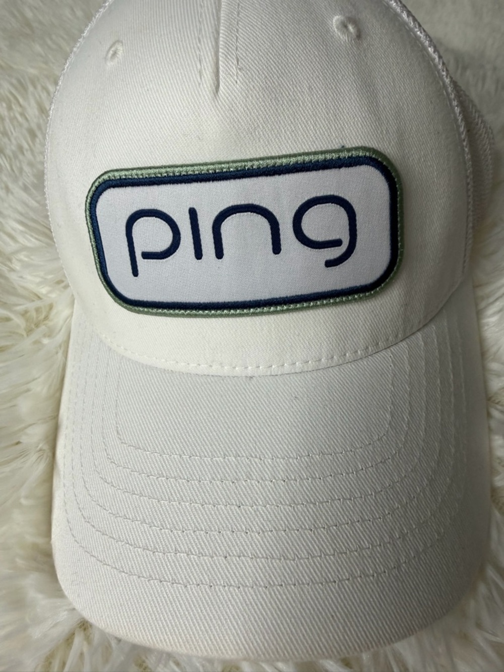 Ping White Mesh Trucker Golf Hat – Adjustable – Pre‑Owned - Picture 3 of 8